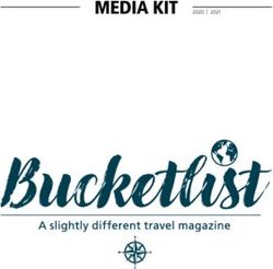 MEDIA KIT 2020 | 2021 - Bucketlist Magazin