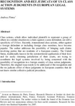 RECOGNITION AND RES JUDICATA OF US CLASS ACTION JUDGMENTS IN EUROPEAN LEGAL SYSTEMS
