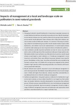 Impacts of management at a local and landscape scale on pollinators in semi-natural grasslands - Result Based Payments Network