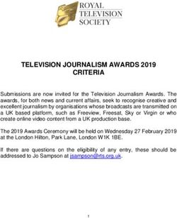 TELEVISION JOURNALISM AWARDS 2019 CRITERIA