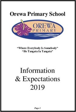 Information & Expectations 2019 - Orewa Primary School "Where Everybody Is Somebody"