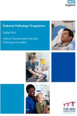 National Pathology Programme - Digital First: Clinical Transformation through Pathology Innovation - NHS England