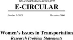 E-CIRCULAR Women's Issues in Transportation - Research Problem Statements - Women's Issues in Transportation: Research ...