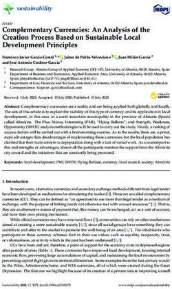 Complementary Currencies: An Analysis of the Creation Process Based on Sustainable Local Development Principles - MDPI