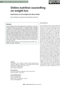 Online nutrition counselling on weight loss