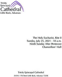 The Holy Eucharist, Rite II Sunday, July 25, 2021 - 10 a.m. Ninth Sunday After Pentecost Chancellors' Hall - Little Rock, Arkansas - Trinity ...