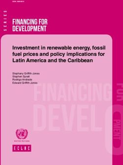 Financing FOR development - Investment in renewable energy, fossil fuel prices and policy implications for Latin America and the Caribbean - Cepal