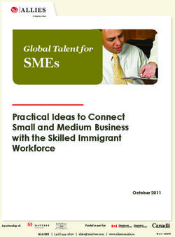 SMEs Global Talent for - Practical Ideas to Connect Small and Medium Business with the Skilled Immigrant Workforce