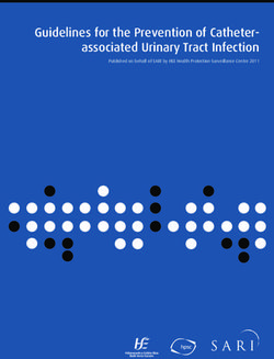 Guidelines for the Prevention of Catheter-associated Urinary Tract Infection