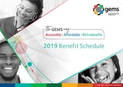 2019 Benefit Schedule - Working towards a healthier you - GEMS