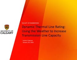 Dynamic Thermal Line Rating: Using the Weather to Increase Transmission Line Capacity - FACULTY OF ENGINEERING Leanne Dawson January 20, 2020