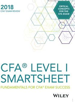 CFA LEVEL I SMARTSHEET 2018 - FUNDAMENTALS FOR CFA EXAM SUCCESS - Wiley Efficient Learning