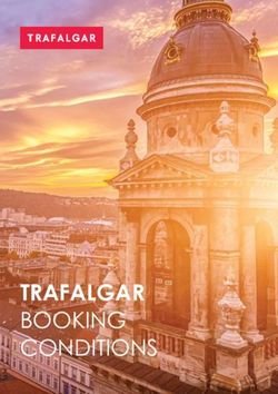 TRAFALGAR BOOKING CONDITIONS - Trafalgar Tours
