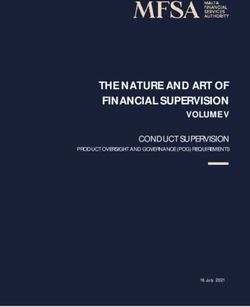 THE NATURE AND ART OF FINANCIAL SUPERVISION - VOLUME V CONDUCT SUPERVISION PRODUCT OVERSIGHT AND GOVERNANCE (POG) REQUIREMENTS - MFSA