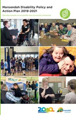 Maroondah Disability Policy and Action Plan 2019-2021 - Working towards an accessible and connected community