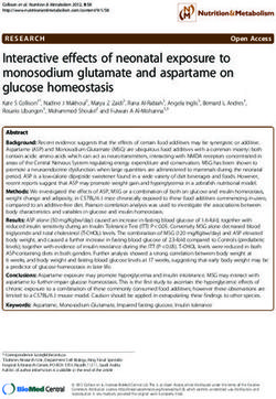 Interactive effects of neonatal exposure to monosodium glutamate and aspartame on glucose homeostasis