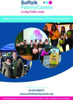 Welcome to the March 2020 edition of Carers Connected - 01473 835477 www.suffolkfamilycarers.org Call Suffolk Family Carers on