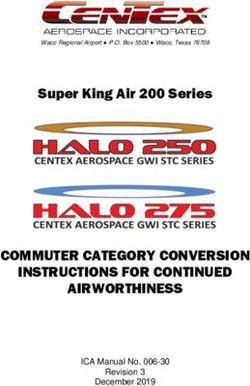 COMMUTER CATEGORY CONVERSION INSTRUCTIONS FOR CONTINUED AIRWORTHINESS - Super King Air 200 Series - ICA Manual No. 006-30 Revision 3 December 2019