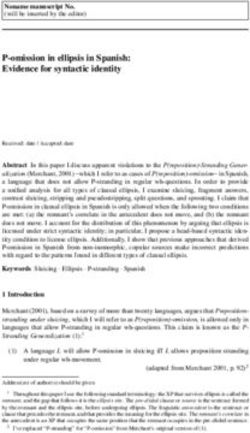 P-omission in ellipsis in Spanish: Evidence for syntactic identity - CDN