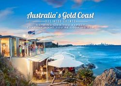 Australia's Gold Coast - BUSINESS EVENTS NOTHING LIKE YOU EXPECT EXACTLY WHAT YOU'RE LOOKING FOR - IMEX Frankfurt
