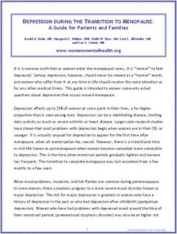 DEPRESSION DURING THE TRANSITION TO MENOPAUSE