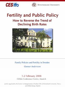 Gunnar Andersson Family Policies and Fertility in Sweden - ifo Institut