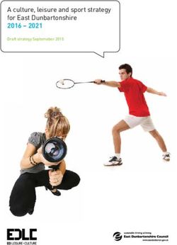 A culture, leisure and sport strategy for East Dunbartonshire 2016 2021 - Draft strategy Septemeber 2015
