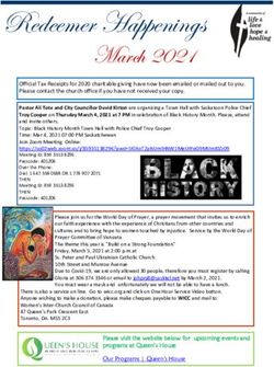 Redeemer Happenings March 2021 - Redeemer Lutheran Church