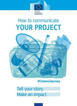 YOUR PROJECT How to communicate - #CommsJourney - SEPIE