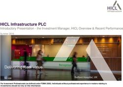 HICL Infrastructure PLC - Introductory Presentation - the Investment Manager, HICL Overview & Recent Performance