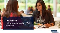 Chr. Hansen ESG presentation 2017/18 - November 2018