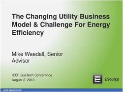 The Changing Utility Business Model & Challenge For Energy Efficiency - Mike Weedall, Senior Advisor