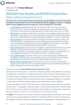 2020 Half-Year Results and COVID-19 Action Plan - Informa