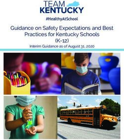 GUIDANCE ON SAFETY EXPECTATIONS AND BEST PRACTICES FOR KENTUCKY SCHOOLS - (K-12) #HEALTHYATSCHOOL