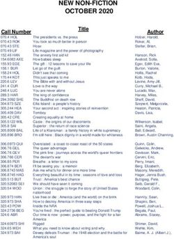 NEW NON-FICTION OCTOBER 2020 - Kewanee Public Library