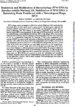 SP18 Restriction and Modification of Bacteriophage SP10 DNA by Bacillus subtilis Marburg 168: Stabilization of SP10 DNA in Restricting Hosts ...