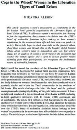 Cogs in the Wheel? Women in the Liberation Tigers of Tamil Eelam