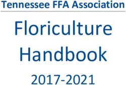 Floriculture Handbook - Tennessee FFA Association 2017-2021