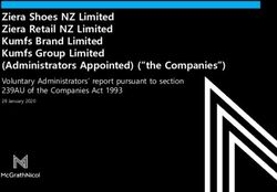 Ziera Shoes NZ Limited Ziera Retail NZ Limited Kumfs Brand Limited Kumfs Group Limited (Administrators Appointed) ("the Companies") - Voluntary ...