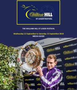 THE WILLIAM HILL ST LEGER FESTIVAL MEDIA GUIDE - Wednesday 12 September to Saturday 15 September 2018 - Doncaster Racecourse
