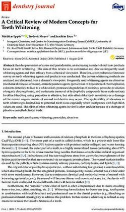 A Critical Review of Modern Concepts for Teeth Whitening