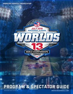 PROGRAM & SPECTATOR GUIDE - AMERICAN CORNHOLE ORGANIZATION - AmericAncornhole.com