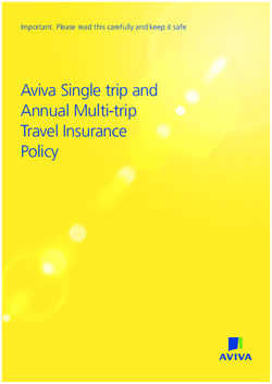 Aviva Single trip and Annual Multi-trip Travel Insurance Policy - Important. Please read this carefully and keep it safe