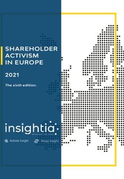 SHAREHOLDER ACTIVISM IN EUROPE - 2021 The sixth edition - Activist Insight