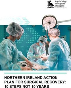 NORTHERN IRELAND ACTION PLAN FOR SURGICAL RECOVERY: 10 STEPS NOT 10 YEARS