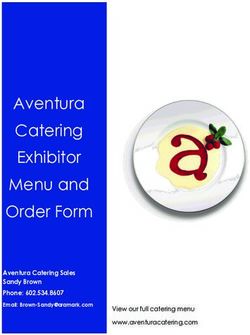 Aventura Catering Exhibitor Menu and Order Form - Aventura Catering Sales Sandy Brown Phone: ASM ...