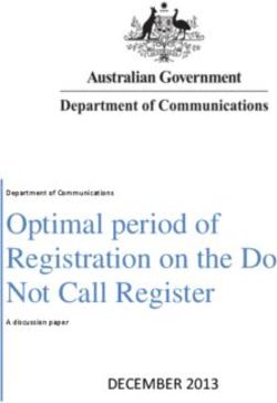 Optimal period of Registration on the Do Not Call Register - DECEMBER 2013