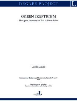 GREEN SKEPTICISM HOW GREEN INTENTIONS CAN LEAD TO BROWN CHOICES - LINNÉA LUNDIN - DIVA PORTAL