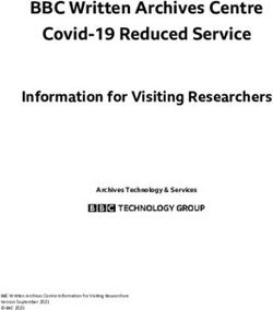 BBC Written Archives Centre Covid-19 Reduced Service - Information for Visiting Researchers