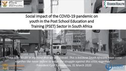 Social impact of the COVID-19 pandemic on youth in the Post School Education and Training (PSET) Sector in South Africa